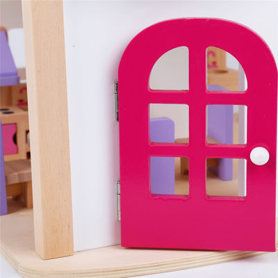 Natuurlijk 37.5cm Diy Houten Poppenhuismeubilair Houten Toy House Furniture