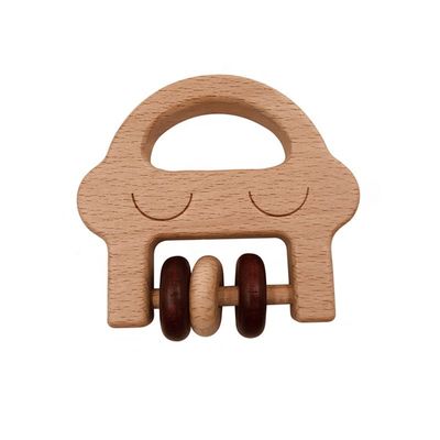 De medische 5.5cm Houten Geplaatste Artsen van Silicone Houten Teether