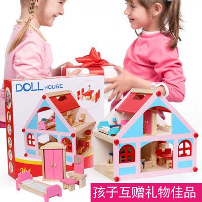 Herenhuis 38cm het Houten Doll Gekleurde Meubilair van het Huisspeelgoed