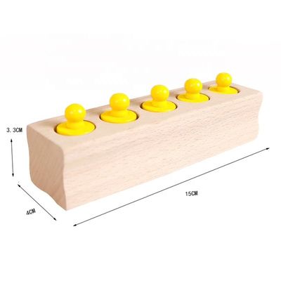 3cm de Sensorische Kleuterschool van de Cilinderblokken van Montessori van de Cilindercontactdoos Knobbed