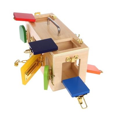 Slotdoos 13.5cm de Houten Montessori-Onderwijs Houten Raadsels van het Babyspeelgoed