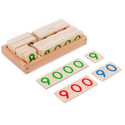 3.5cm Houten van de de Kaartwiskunde van het Aantallenraadsel Tellende het Onderwijshulp voor Peuters