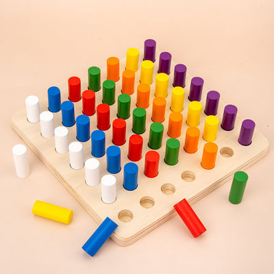 ISO9001 het onderwijs Houten Montessori-Schaak van het Geheugenmatchstick van het Babyspeelgoed Houten