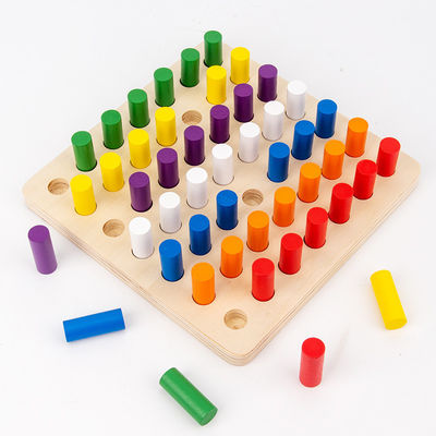 ISO9001 het onderwijs Houten Montessori-Schaak van het Geheugenmatchstick van het Babyspeelgoed Houten