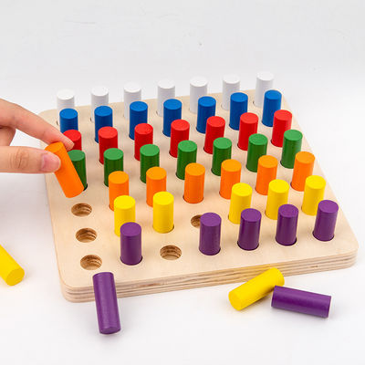 ISO9001 het onderwijs Houten Montessori-Schaak van het Geheugenmatchstick van het Babyspeelgoed Houten