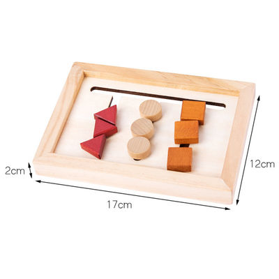 2cm Houten Montessori de Wiskunde van het Babyspeelgoed Geometrisch Peuter het Leren Spel