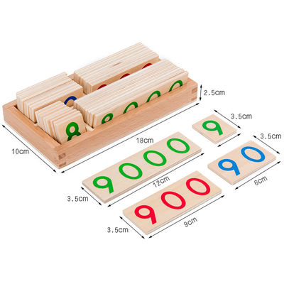 Montessori 6.5cm Houten de Aantallenkaart van het Aanpassingsraadsel