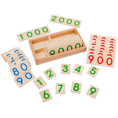 Montessori 6.5cm Houten de Aantallenkaart van het Aanpassingsraadsel