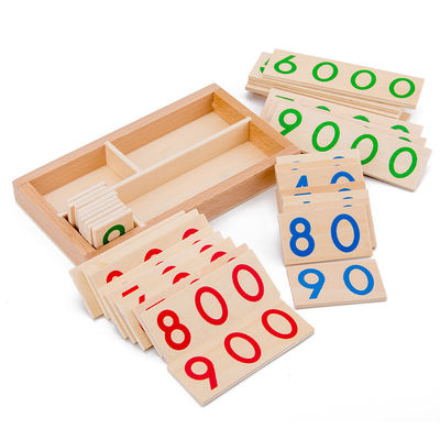 Montessori 6.5cm Houten de Aantallenkaart van het Aanpassingsraadsel