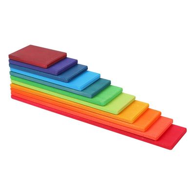 11 Houten de Regenboogstapelaar Toy Macaron Beech van partijburlywood