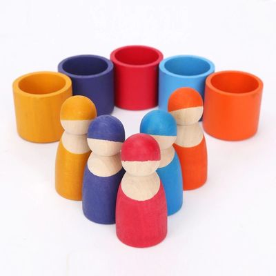 Exclusieve Reeks 12 Stukken Giftige Noords van Peg Rainbow Arch Stacker Toy niet
