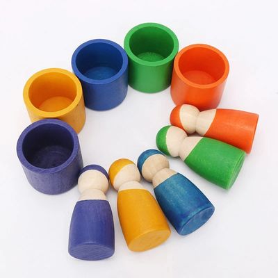 Exclusieve Reeks 12 Stukken Giftige Noords van Peg Rainbow Arch Stacker Toy niet