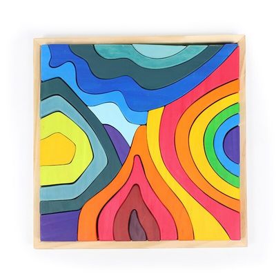 Creatieve Stevige 4.5cm Grote Regenboog die Raadseldier stapelt