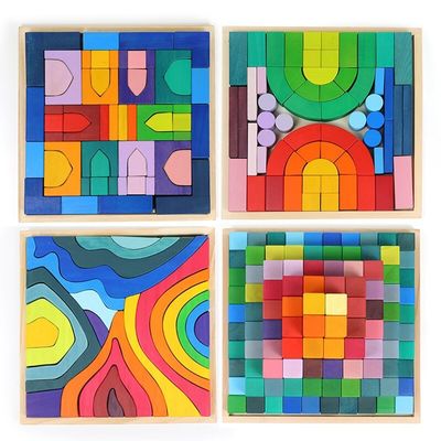 Creatieve Stevige 4.5cm Grote Regenboog die Raadseldier stapelt