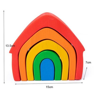 Van de Rots Vastgestelde In evenwicht brengende Blokken van Coral Earth Wooden Blocks Toys het Houten Natuurlijke Houten Stuk speelgoed