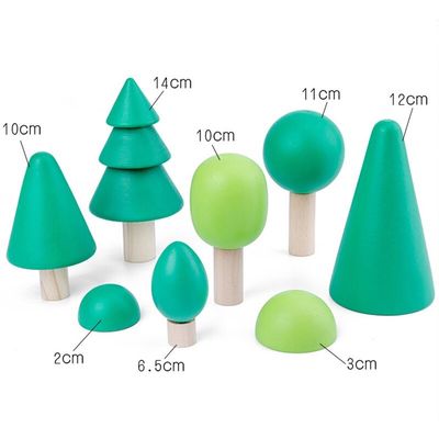 Van de Rots Vastgestelde In evenwicht brengende Blokken van Coral Earth Wooden Blocks Toys het Houten Natuurlijke Houten Stuk speelgoed