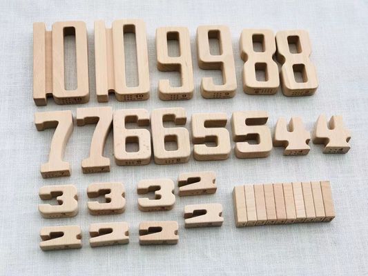 Het onderwijs Houten Alfabet en Aantal Digitale Speelgoed ISO9001 van de Blokkenwiskunde
