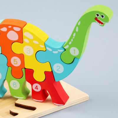 Montessori die Houten Kubus 0.9cm spellen van het Blokraadsel Onderwijs
