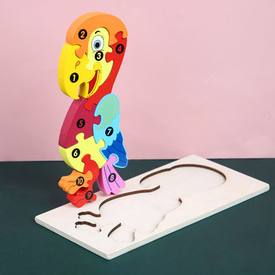 Montessori die Houten Kubus 0.9cm spellen van het Blokraadsel Onderwijs
