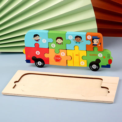 Montessori die Houten Kubus 0.9cm spellen van het Blokraadsel Onderwijs