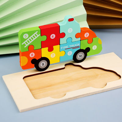 Montessori die Houten Kubus 0.9cm spellen van het Blokraadsel Onderwijs
