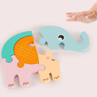 Baby 0.9cm de Houten Dierlijke Puzzels van Saldoforest wooden block puzzle toys