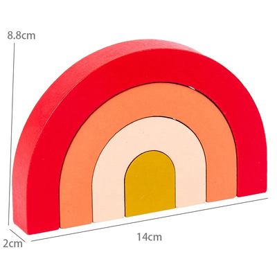 Bruine 2cm INS Noordse Houten het Blokraadsels van de Activiteitenregenboog voor Peuters