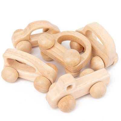 Beuk Unisex-ISO9001 Houten Auto Toy Police Montessori