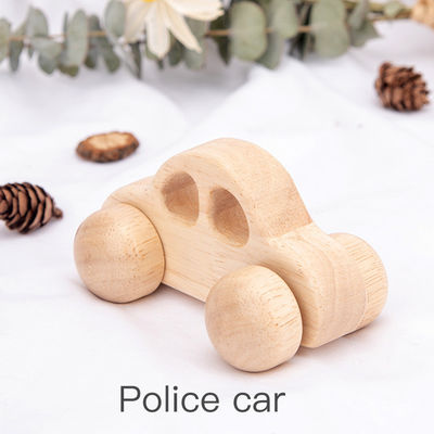 Beuk Unisex-ISO9001 Houten Auto Toy Police Montessori
