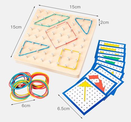 Jonge geitjes 15cm van de Wiskundetoy math wooden blocks montessori van de Bandspijker Houten Grafische Raad