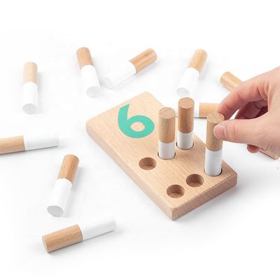 Digitaal 8cm van het de Blokkenspeelgoed van het Figuurzaag Houten Aantal de Baby Onderwijsspeelgoed