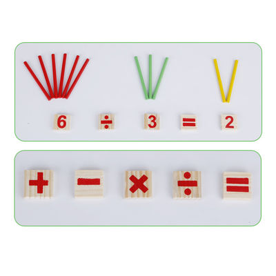 Gifstof van Toy Montessori Counting Blocks Non van de aantal de Digitale 23cm Houten Wiskunde