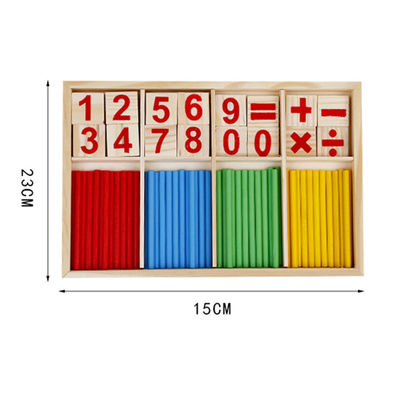 Gifstof van Toy Montessori Counting Blocks Non van de aantal de Digitale 23cm Houten Wiskunde