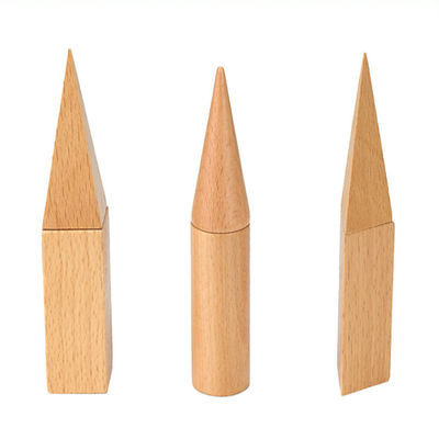 3D Tellende 5cm Houten Wiskunde Toy Geometric Wooden Blocks