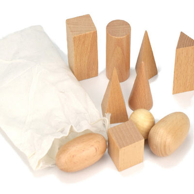 3D Tellende 5cm Houten Wiskunde Toy Geometric Wooden Blocks