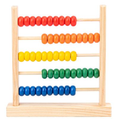 3D Geometrische 15cm Houten Kind Toy Numbers Counting van het Parel Tellende Telraam