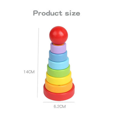 5.51in het Houten Montessori Beukehout Teether van het Babyspeelgoed