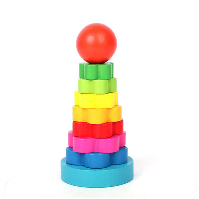 5.51in het Houten Montessori Beukehout Teether van het Babyspeelgoed