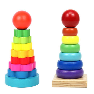 5.51in het Houten Montessori Beukehout Teether van het Babyspeelgoed