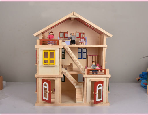 Het Poppenhuis van Mini Dollhouse Furniture Wooden Miniature van de jonge geitjesdiy 55.5cm Garage