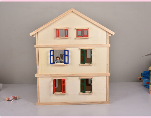 Het Poppenhuis van Mini Dollhouse Furniture Wooden Miniature van de jonge geitjesdiy 55.5cm Garage