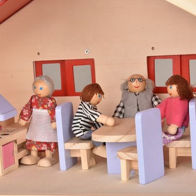 Het Poppenhuis van Mini Dollhouse Furniture Wooden Miniature van de jonge geitjesdiy 55.5cm Garage