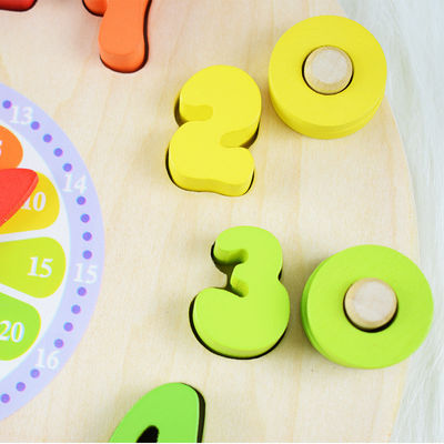 Van het Raadselaantallen van de meetkundeklok het Houten Tellende Stuk speelgoed van Montessori
