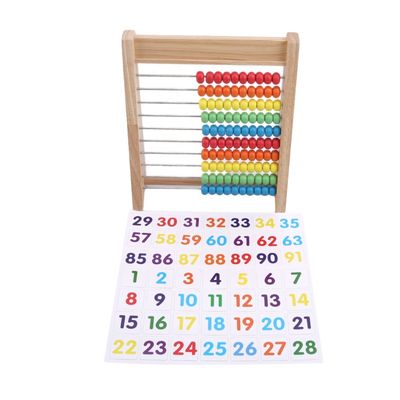 Rekenkundige Telraam Houten Wiskunde Toy Rainbow 7cm Houten Tellende Parels
