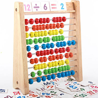 Rekenkundige Telraam Houten Wiskunde Toy Rainbow 7cm Houten Tellende Parels
