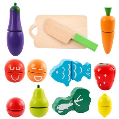 Keuken 5.9in het Houten Fruit en Veg-Knipsel van het Speelgoed Magnetische Fruit
