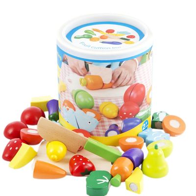 Keuken 5.9in het Houten Fruit en Veg-Knipsel van het Speelgoed Magnetische Fruit