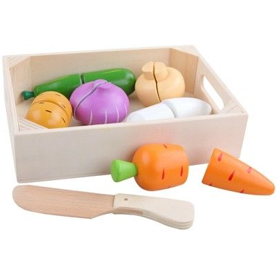 4.5cm de Houten van de de Groentenkeuken van het Fruitknipsel Vastgestelde Reeks van het de Rolspel