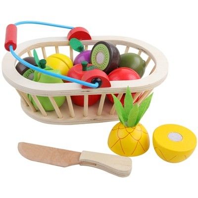 4.5cm de Houten van de de Groentenkeuken van het Fruitknipsel Vastgestelde Reeks van het de Rolspel