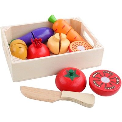 4.5cm de Houten van de de Groentenkeuken van het Fruitknipsel Vastgestelde Reeks van het de Rolspel